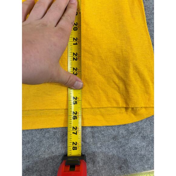 VINTAGE 80s Wazzu Pasadena Cancelled Shirt Womens Large Yellow Single Stitch Tee - Picture 3 of 8